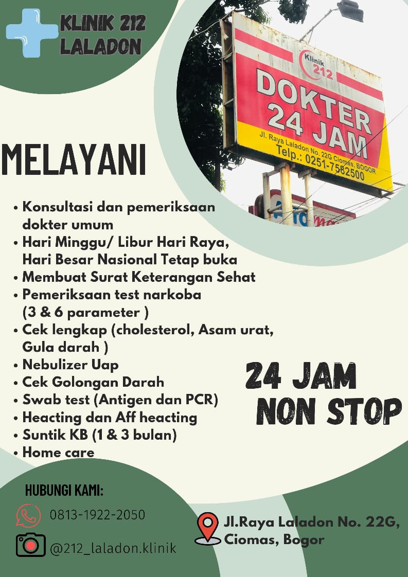Tampak depan Klinik 212 Laladon