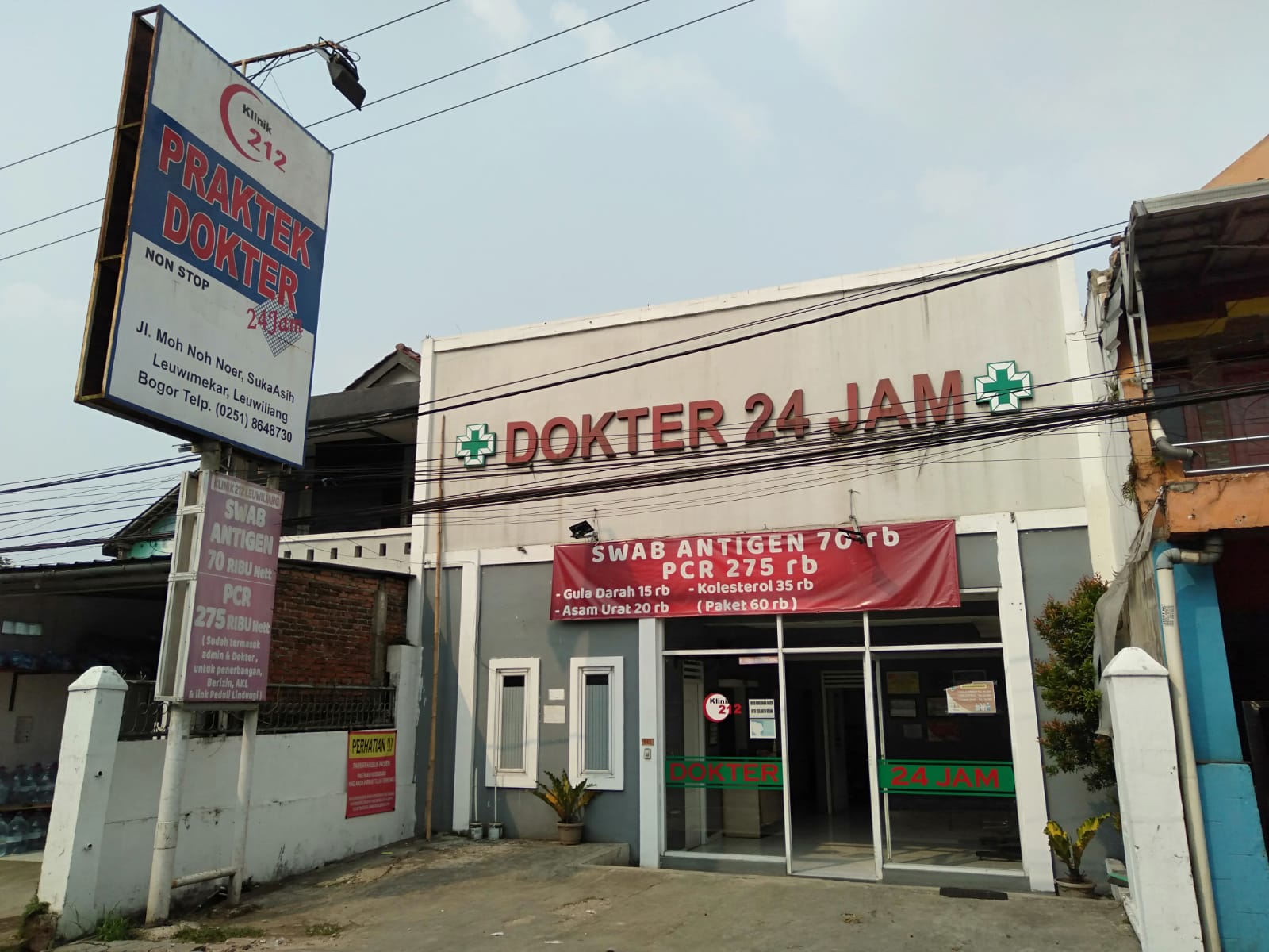Tampak depan Klinik 212 Leuwiliang