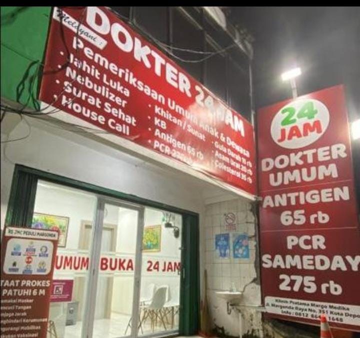 Tampak depan Klinik Margo Medika